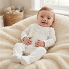 N14764: Baby "Born In 2027" Cotton Sleepsuit (NB-3 Months)
